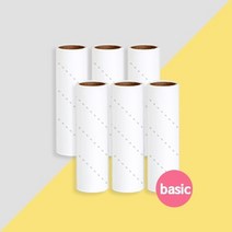마켓드봉 사선커팅 돌돌이 스티키 테이프크리너 세트, 06.basic리필6개