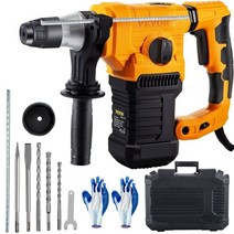 천공기 펀치 사무용품1500w 로터리 해머 드릴 최대 드릴링 32mm sds 플러스 철거 jackhammer 차단기 4 모드 전기 콘크리트 천공기, 협력사, 주황색