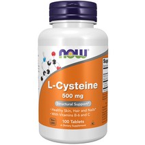 나우푸드 엘 시스테인 500mg 100정 아스코르브산 피리독신, 기본, 1개