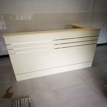 계산대 카운터 포스기 매장 식당 인포데스크 접수대 프런트 인포메이션 옷가게, 120x80x110cm, 단풍나무오른쪽