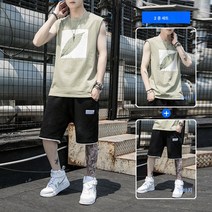 반바지 여름 세트 캐주얼 트레이닝 상의 코디 투피스 남성