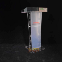 조립식 아크릴 단상 설교대 탁상 연단 발표대 교수대, A 조명이 없는 투명 조립 모델