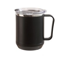 스테인리스 머그컵 뚜껑 스푼 밀폐 누수 방지 커피잔, 흰색 스테인레스 스틸 라이너 업그레이드 (하단은 난방을, 460ml