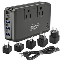 230w 전압 변환기 220V - 110V Key Power 국제 파워 컨버터 여행용 키트 미국 가전제품 헤어 스트레이트너 유럽 호주 영국 아일랜드 이탈리아 등의 해외 어
