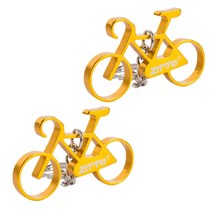 가벼운미니벨로 자전거 ZTTO 전기 자전거 키 체인 미니 ebike 부품 스포티 한 남자 그림 열쇠 고리 악세사, 08 2pcs gold