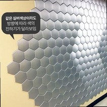 접착식데코타일 점착식 붙이는 벽면 벽 육각형 폼 블럭 쿠션 데코 타일 붙이기 다아이와이, 색상_네이비피오니