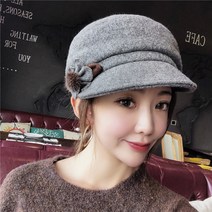 우리우리 가을겨울 멋쟁이 할머니 엄마 털모자 효도선물 어버이날선물 체크무늬모자-24257