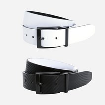 나이키 남성 카본 리버서블 양면 골프 벨트, BLACK_WHITE/32