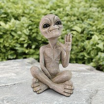 미니어처인기 15cm 우주 외계인 동상 화성 정원 조각 입상 홈 야외 장식 미니어처, 01 a