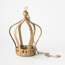 유럽풍 빈티지 앤티크 골드 새장 버드케이지 장식 앤티크 레트로 감성 인테리어, 체인 크라운(10.5*10.5*15.5)