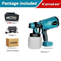 전기 페인트 분무기 800ml 가정용 소독 살균 마끼다 호환 18V 배터리용 휴대용, CHINA, 1x5.0Ah Bat, 미국 플러그