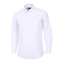 로베르타디까메리노 남성용 TC 헤링본 화이트 일반핏 긴소매 셔츠