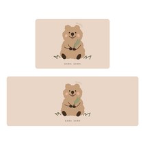 사라사라 빨아쓰는 쿼카 소프트 규조토 발매트 2p 세트, 나뭇잎을 든 쿼카 2p (소형+대형)