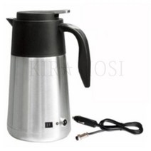 kirahosi 키라호시 12v 24v 커피포트 대용량 다용도 스테인리스 커피 포트기 전기 차박 캠핑 트럭 화물, 브러시가있는24V1800ML대형트럭