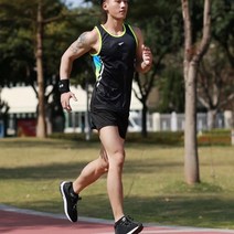 육상유니폼 런닝복 세트 마라톤 경기복 단체복, XL,