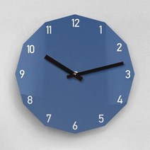 리플렉스 12각 무소음 아크릴 벽시계 대 SQ12, 라피스블루 (SQ12BL)