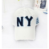 프린세스걸 프린세스걸 빈티지 NY 스탈릿 야구 모자/캡 폰트 화이트