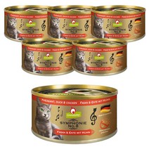 그라나타펫 심포니 6개세트 고양이 사료, 6캔, 100g, No.8 닭고기와꿩과오리