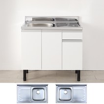리즈하임 싱크대 조립 완제품 개수대 점보볼 중앙볼 좌볼 우볼 600~1200, 900개수대_서랍형(우볼)_메이플