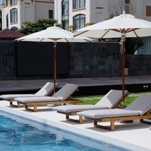 썬베드 호텔 리조트 수영장 비치 테라스 야외 의자 선베드, B타입(고밀도패드포함)