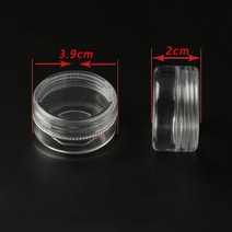 피규어장식장 투명아크릴 계단식 조명 쇼케이스 4 개몫 플라스틱 보석 상자 투명 저장, 3.9cmx2cm 원형 상자, 12개 상자
