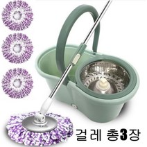아툼 M-03 회전걸레 극세사걸레 3장증정 통돌이 물걸레청소기 민트색상, 공용밀대 1ea추가