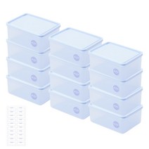 비트리프레시 부드러운 향균 냉동실 정리용기 300ml x 12p + 라벨지 세트, 1세트