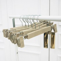 레브 소프트 집게 바지걸이 10P, 베이지, 10개