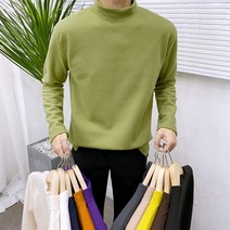 애드매이브 남자 겨울 후리스 반목폴라 가벼운 폴라티 11컬러 긴팔 티셔츠