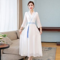 여성 생활한복 모시원피스 자수 퓨전한복 모시적삼 여름 절복 계량