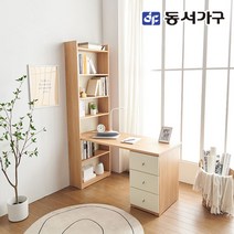 동서가구 네오 미들 베이직 학생 서재 600책장 책상세트 NEO1059, 메이플아이보리