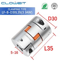 MDPS커플링 유연한 플럼 클램프 커플러 CNC 턱 샤프트 커플 시리즈 D30 8mm 12mm 16mm, 22.8mmx8mm
