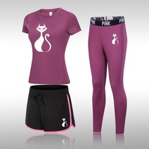 겨울 스노우 스포츠 요가 패션 압축 긴 소매 + 바지 3 조각 세트 숙녀 스키 열 속옷 빠른 건조 휘트니스 스, 17 3-piece short sleeve_01 S