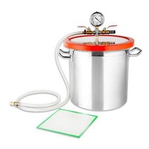탈포기3갤런/12L 진공 챔버 키트 250MM 9.8 "스테인레스 스틸 가스 제거 아크릴 뚜껑, 한개옵션0