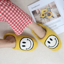 노리스 BIG 스마일 털슬리퍼, 여성용 옐로우 Free