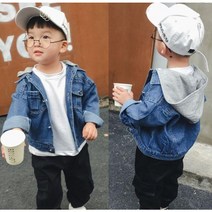 [당일발송] 아동 뷔후드청자켓 국내배송 어린이청자켓 형제청자켓 남매청자켓 자매청자켓 후드청자켓