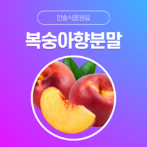 [한솔식품원료] 복숭아향분말 (Peach flavor powder) (분말 Type) [50g/100g/1kg/5kg/10kg], 100g, 1개