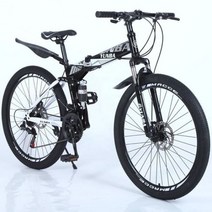 접이식자전거 미니 성인용 자전거 MTB 접이식 바퀴 두 개 차량 인증 크리스마스 선물 산악, WHITE _26Inch | 27