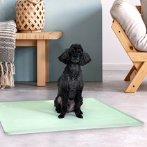 아베크 강아지 논슬립 실리콘 배변매트 빨아쓰는배변패드 대형 방수 배변패드판 85X65cm, 아이보리