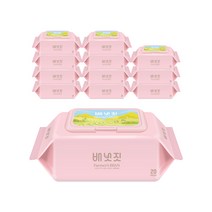 배냇짓 빈핑크 트립베이직 아기물티슈 캡형 휴대 20매 12팩, 20매 x 60팩