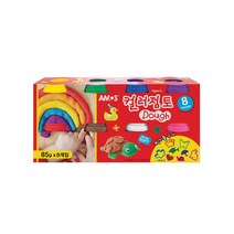 제이엠컴-아모스 컬러점토 Dough 85gX8색 점토 공예점토 찰흙 지점토 교구용지점토-JS, 본상품, 본상품