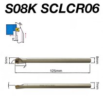 초경합금 인서트 S08K-SCLCR06 내부 선삭 공구 홀더 Ni 도금 CCMT060204 2(1.5)1 및 1 개 10 개, 01 S08K-SCLCR06, 06 CCMT060204-HQ TSM825