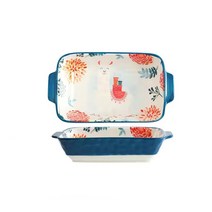 BLOWFISH FUGU양손손잡이접시볼 손잡이 접시1p/5p손잡이 접시 세트 북유럽 캐릭터 스타일, 알파카