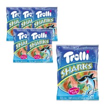 빠른배송 트롤리 젤리모음 사무실 탕비실, 트롤리 상어모양젤리100g