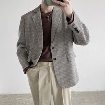남성정장자켓 소개팅룩 오버핏 데일리룩 큰사이즈 비즈니스 봄자켓 대형