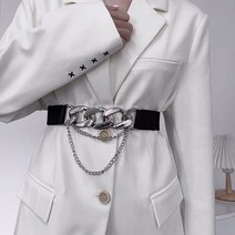 라오농 허리띠 여자 심플 장식 허리 봉합 치마 수지 고리 연결 폭 팽팽 탄력 넓은 가죽 벨트 백합 단순 묶음 허리+d2508LL