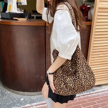 ♡빠른출고♡레오파드 에코백 여성 호피 숄더백 여행 데일리 쇼퍼백 보헤미안 히피 가방♡♡