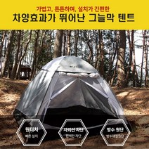 패스트 원터치 그늘막 캠프 4각 휴대용 커플 낚시 자외선 차단 방수텐트, 그레이 5인(중)