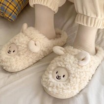 대관령 양떼 슬리퍼 따끈따끈 귀여운 양털 방한 슬리퍼 복실복실한 양털 실내화, 핑크