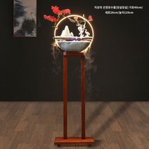 천연가습기 미니 인테리어 분수대 가정용 실내 행운의 인공폭포 분수대 소형 01, 지상 40바퀴 (지상의 선경) 서학(瑞鶴)이 상서롭다